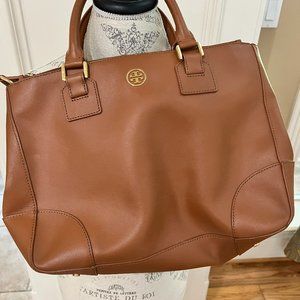 Large Crossbody or handle Tory Burch Brown Leather Bag